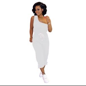 2 Pc Jumpsuit (White) Updated Customer Pictures